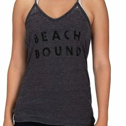 Hurley Beach Bound Burn Out Tank Black Heather